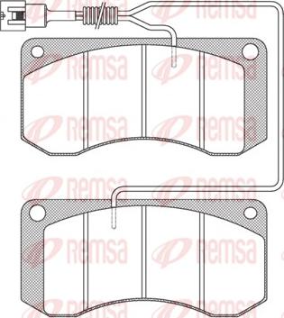 Remsa JCA 258.41 - Brake Pad Set, disc brake www.autospares.lv