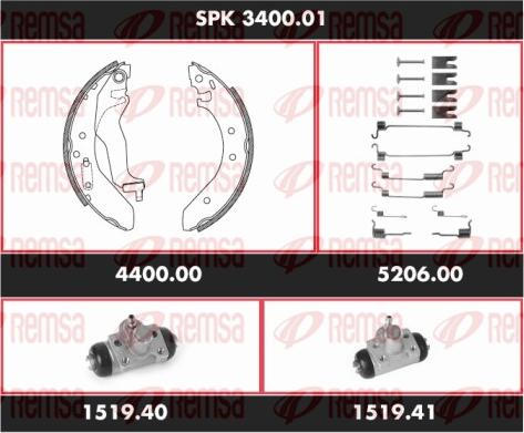 Remsa SPK 3400.01 - Bremžu loku komplekts www.autospares.lv