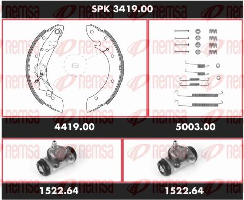 Remsa SPK 3419.00 - Bremžu loku komplekts autospares.lv