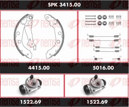 Remsa SPK 3415.00 - Bremžu loku komplekts www.autospares.lv