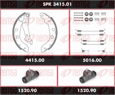 Remsa SPK 3415.01 - Bremžu loku komplekts www.autospares.lv