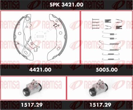 Remsa SPK 3421.00 - Bremžu loku komplekts www.autospares.lv