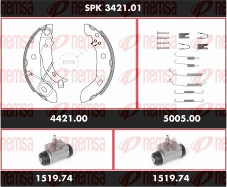 Remsa SPK 3421.01 - Bremžu loku komplekts www.autospares.lv