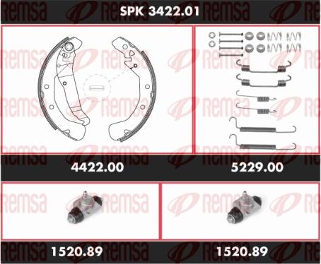 Remsa SPK 3422.01 - Bremžu loku komplekts autospares.lv