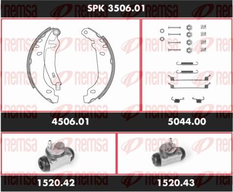 Remsa SPK 3506.01 - Bremžu loku komplekts www.autospares.lv