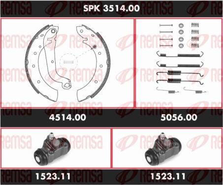 Remsa SPK 3514.00 - Bremžu loku komplekts www.autospares.lv