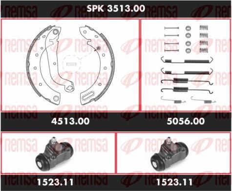 Remsa SPK 3513.00 - Bremžu loku komplekts www.autospares.lv