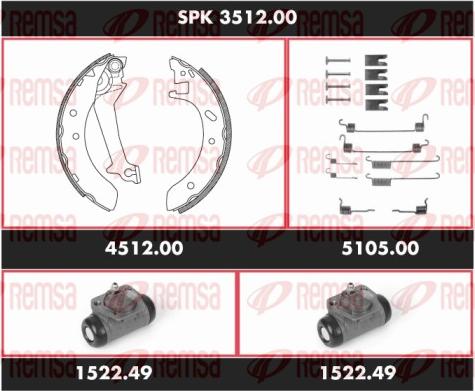 Remsa SPK 3512.00 - Bremžu loku komplekts autospares.lv