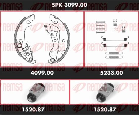 Remsa SPK 3099.00 - Bremžu loku komplekts www.autospares.lv