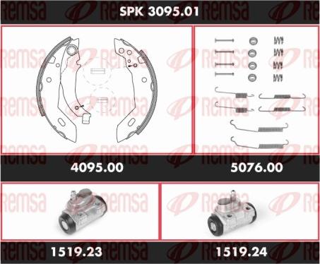 Remsa SPK 3095.01 - Bremžu loku komplekts autospares.lv