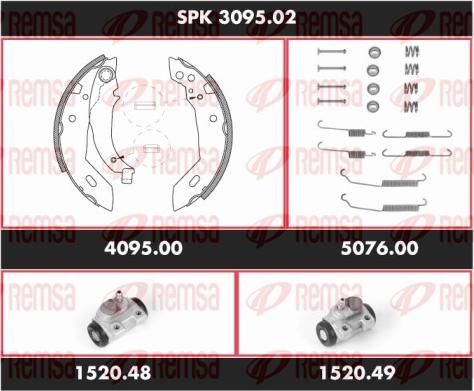 Remsa SPK 3095.02 - Bremžu loku komplekts www.autospares.lv