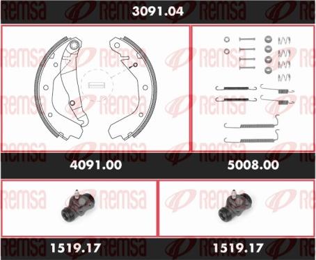 Remsa SPK 3091.04 - Bremžu loku komplekts www.autospares.lv