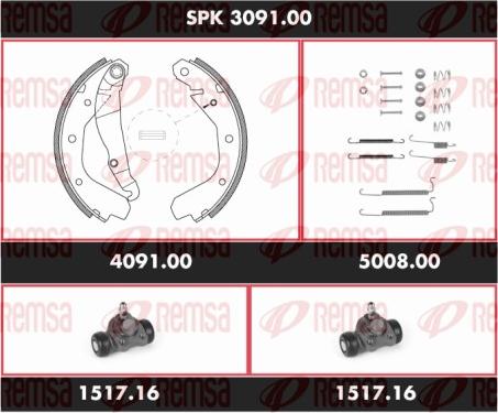 Remsa SPK 3091.00 - Bremžu loku komplekts autospares.lv