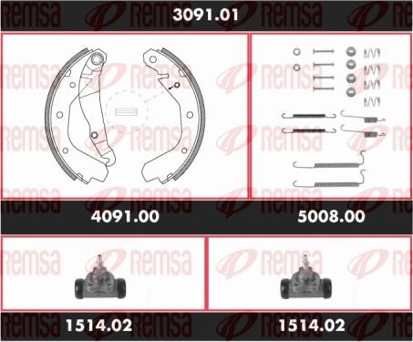 Remsa SPK 3091.01 - Bremžu loku komplekts www.autospares.lv