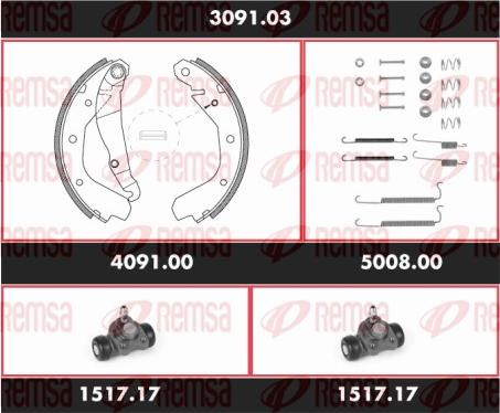 Remsa SPK 3091.03 - Bremžu loku komplekts www.autospares.lv