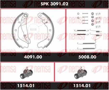 Remsa SPK 3091.02 - Bremžu loku komplekts www.autospares.lv