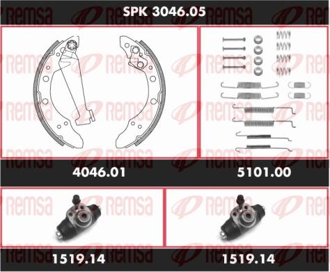 Remsa SPK 3046.05 - Bremžu loku komplekts www.autospares.lv