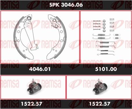 Remsa SPK 3046.06 - Bremžu loku komplekts www.autospares.lv