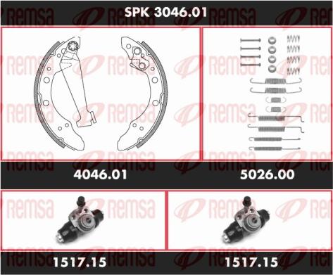 Remsa SPK 3046.01 - Bremžu loku komplekts autospares.lv