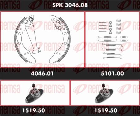 Remsa SPK 3046.08 - Bremžu loku komplekts www.autospares.lv