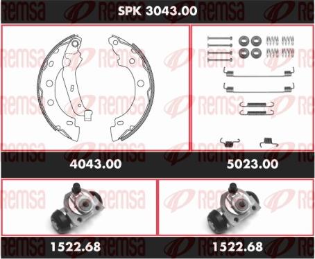 Remsa SPK 3043.00 - Bremžu loku komplekts www.autospares.lv