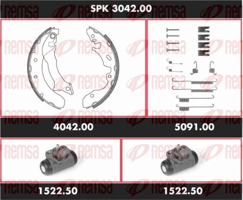 Remsa SPK 3042.00 - Bremžu loku komplekts www.autospares.lv