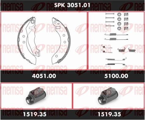 Remsa SPK 3051.01 - Bremžu loku komplekts www.autospares.lv