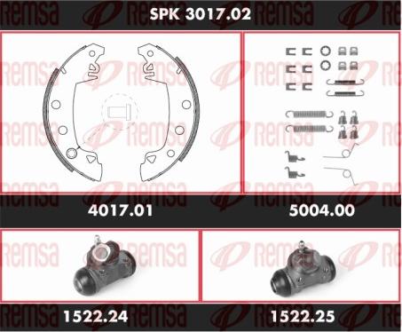 Remsa SPK 3017.02 - Brake Shoe Set www.autospares.lv