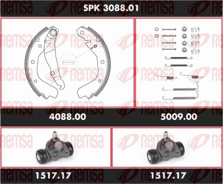 Remsa SPK 3088.01 - Bremžu loku komplekts www.autospares.lv