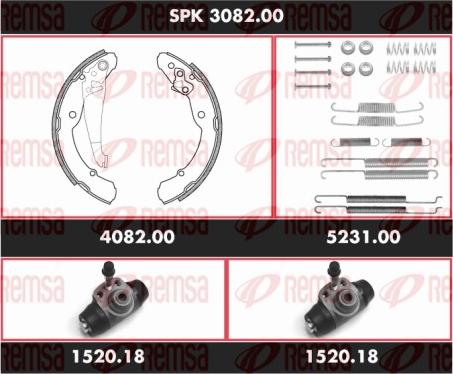 Remsa SPK 3082.00 - Bremžu loku komplekts autospares.lv