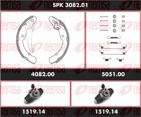 Remsa SPK 3082.01 - Bremžu loku komplekts autospares.lv