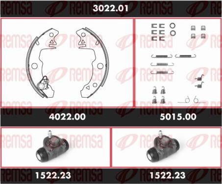 Remsa SPK 3022.01 - Bremžu loku komplekts www.autospares.lv