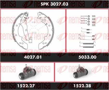 Remsa SPK 3027.03 - Bremžu loku komplekts autospares.lv