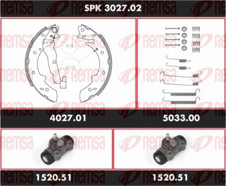 Remsa SPK 3027.02 - Bremžu loku komplekts www.autospares.lv