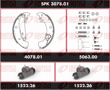 Remsa SPK 3078.01 - Bremžu loku komplekts autospares.lv