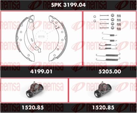 Remsa SPK 3199.04 - Bremžu loku komplekts www.autospares.lv