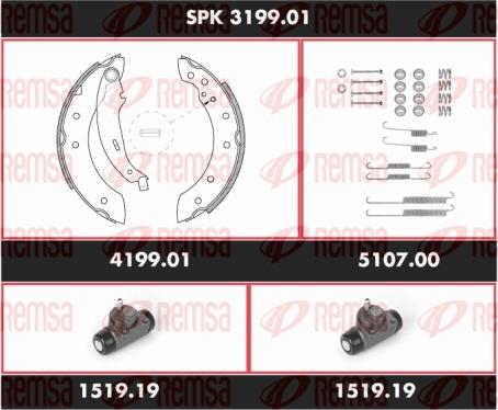 Remsa SPK 3199.01 - Bremžu loku komplekts www.autospares.lv