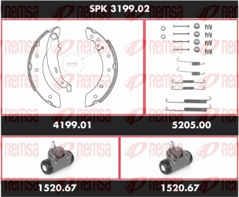 Remsa SPK 3199.02 - Bremžu loku komplekts www.autospares.lv