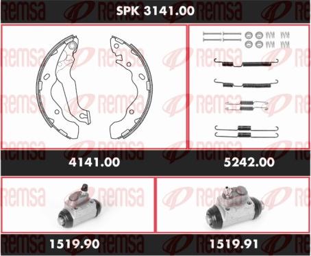 Remsa SPK 3141.00 - Bremžu loku komplekts www.autospares.lv