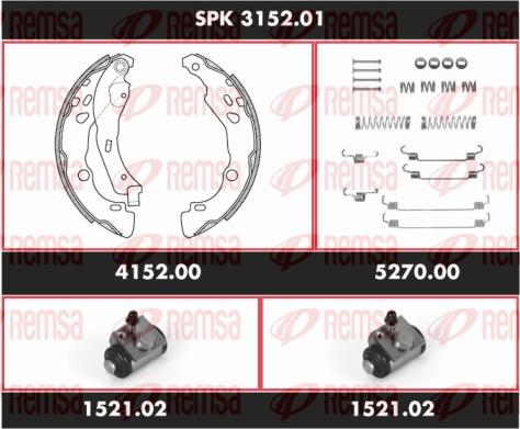 Remsa SPK 3152.01 - Bremžu loku komplekts www.autospares.lv