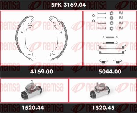 Remsa SPK 3169.04 - Bremžu loku komplekts www.autospares.lv