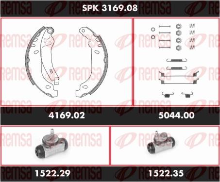 Remsa SPK 3169.08 - Bremžu loku komplekts www.autospares.lv