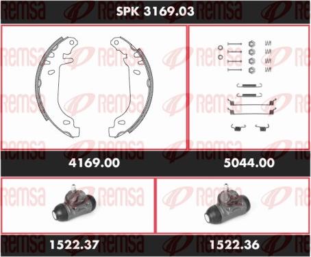 Remsa SPK 3169.03 - Bremžu loku komplekts autospares.lv