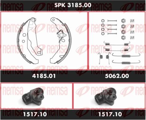 Remsa SPK 3185.00 - Bremžu loku komplekts www.autospares.lv