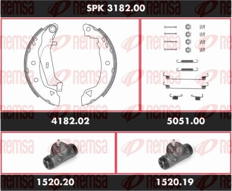 Remsa SPK 3182.00 - Bremžu loku komplekts www.autospares.lv