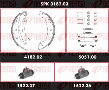 Remsa SPK 3182.03 - Bremžu loku komplekts www.autospares.lv