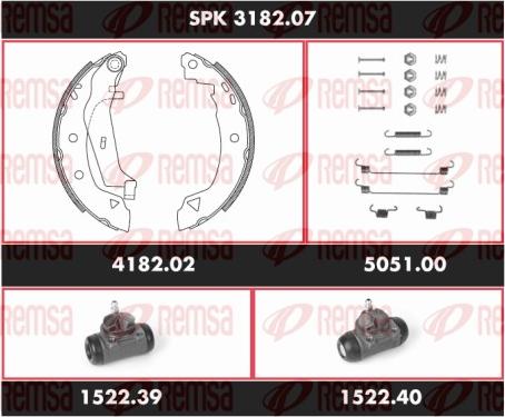 Remsa SPK 3182.07 - Bremžu loku komplekts www.autospares.lv