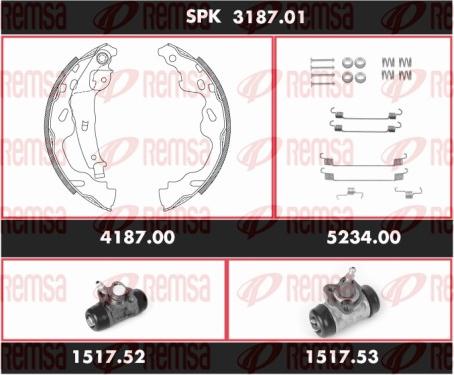 Remsa SPK 3187.01 - Bremžu loku komplekts autospares.lv