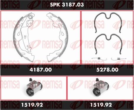 Remsa SPK 3187.03 - Bremžu loku komplekts www.autospares.lv