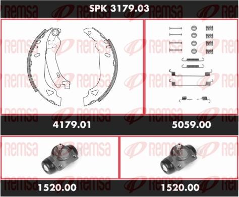 Remsa SPK 3179.03 - Bremžu loku komplekts autospares.lv